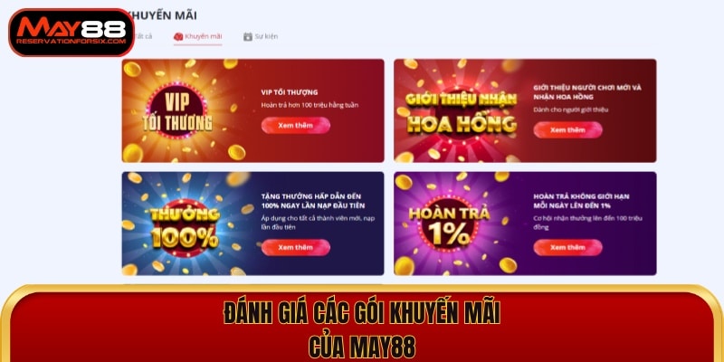 Đánh Giá Các Gói Khuyến Mãi Của May88 Mới Nhất 2025