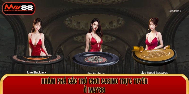 Khám Phá Các Trò Chơi Casino Trực Tuyến Ở May88