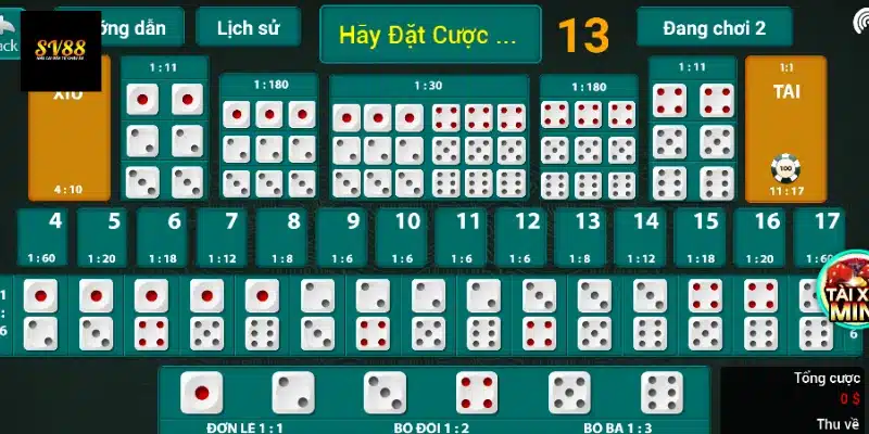 Công thức tài xỉu